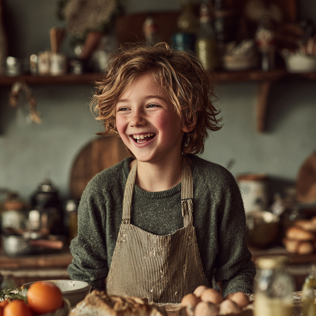 Děti se baví při vaření